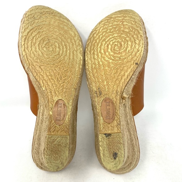 Born Drilles Leather‎ Flower Wedges Brown Womens 11 - Picture 7 of 8